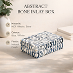 Handcrafted Abstract Bone Inlay Decorative Box Blue