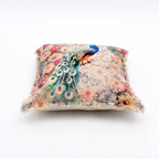 Cotton Cushion- Elina Peacock Floral Design- 45x45 cm