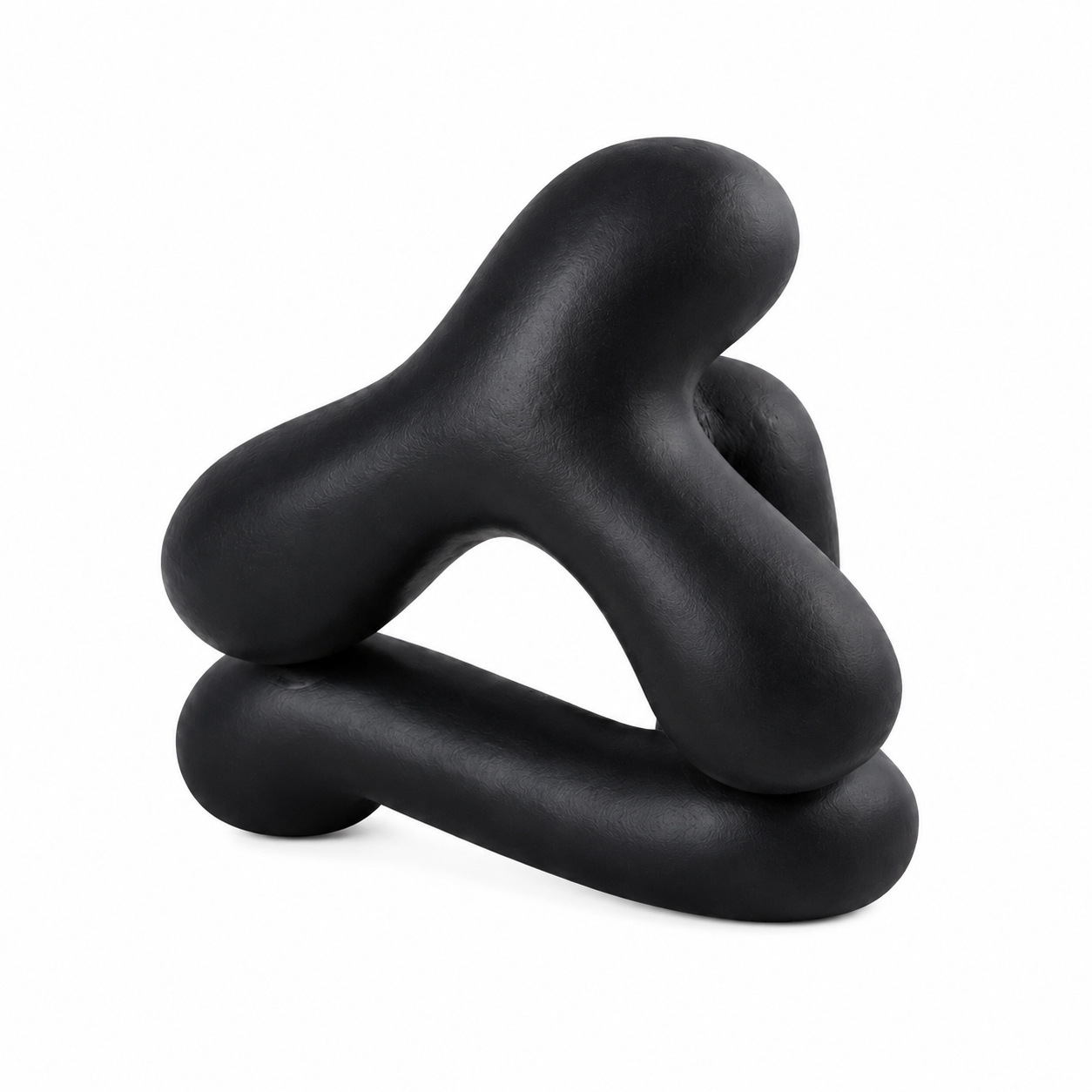 Modern Abstract Aluminium Sculpture | Black Tabletop Decor
