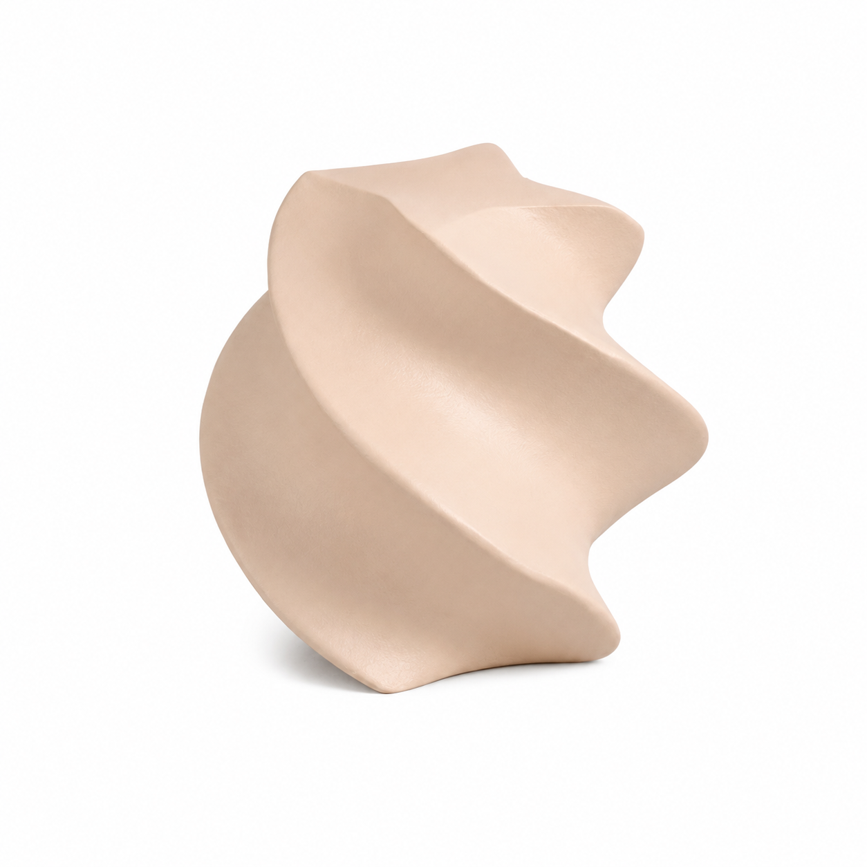 Modern Abstract Aluminium Sculpture | Beige Tabletop Decor