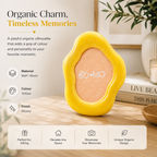 Yellow Organic Shape Resin Photo Frame 5x7 Inch