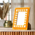Sandstone Striped Photo Frame 5x7 Inch, Yellow & Beige