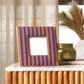 Royal Plum & Cocoa Beaded Photo Frame 4x4 Inch
