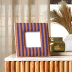 Royal Plum & Cocoa Beaded Photo Frame 4x4 Inch