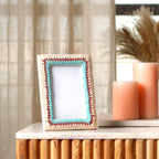 Earth & Aqua Boho Beaded Photo Frame 4x6 Inch