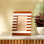 Brown Striped Resin Photo Frame 4x6 Inch