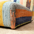 Striped Cotton Floor Daybed with Backrest 102cm
