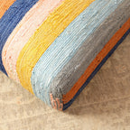 Striped Cotton Floor Daybed with Backrest 102cm