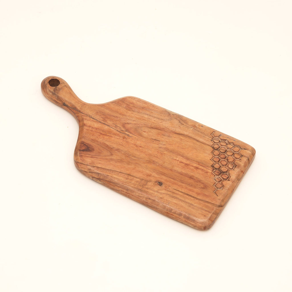 Square Grip Acacia Chopping Board with Handle 17x35cm