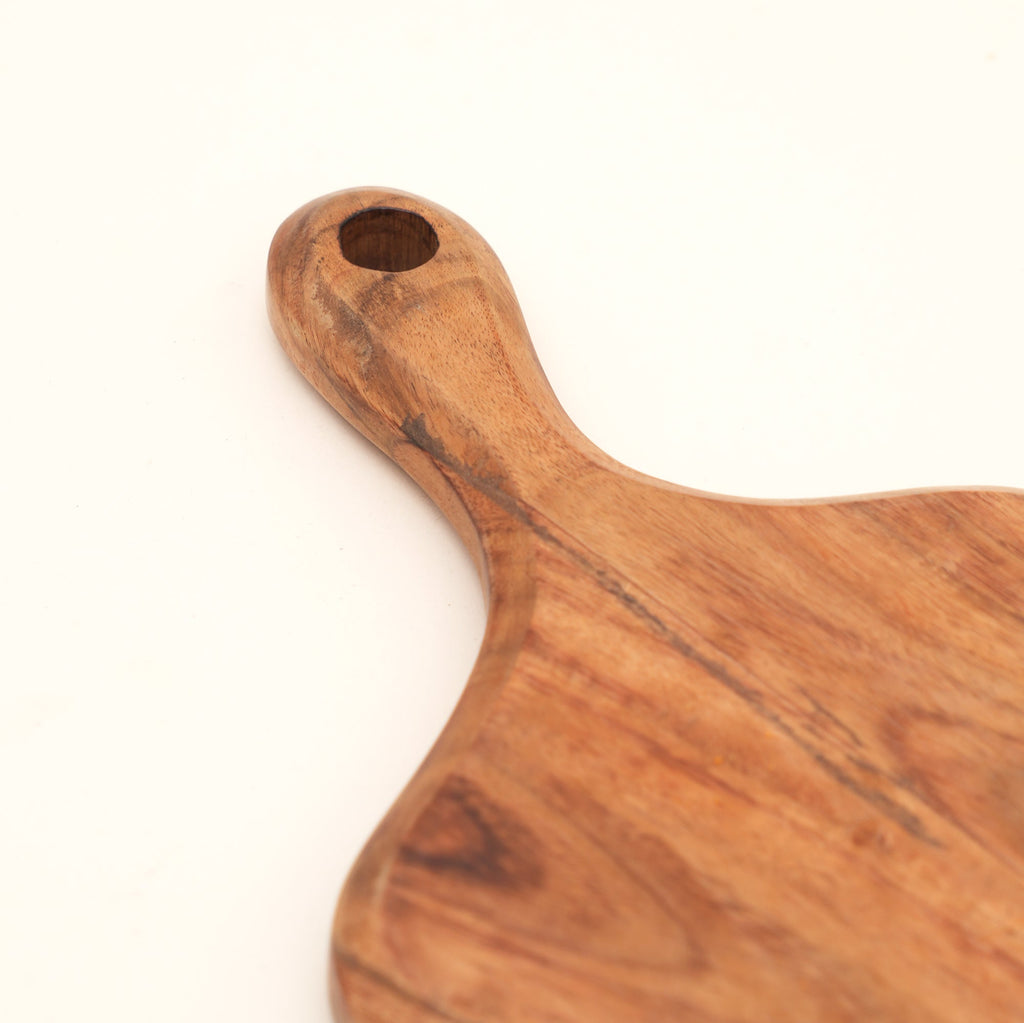 Square Grip Acacia Chopping Board with Handle 17x35cm