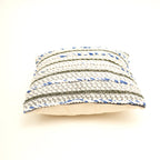 Ivory, Blue & Charcoal Handwoven Cushion Cover