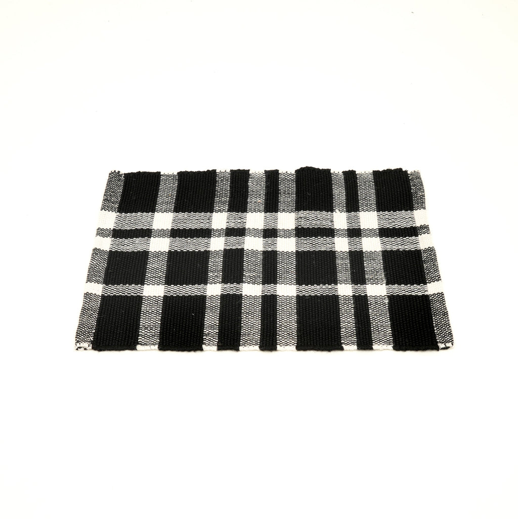 Charcoal Checker Polyester Placemat for Dining