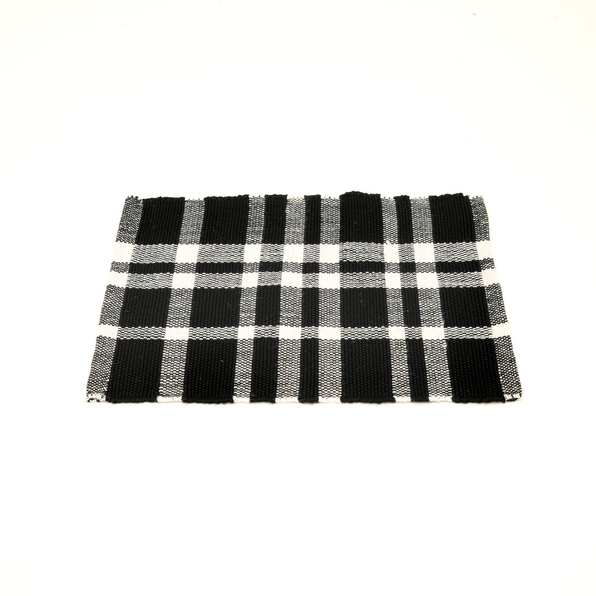 Charcoal Checker Polyester Placemat for Dining