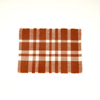 Rust Checker Stripe Polyester Placemat for Dining