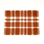 Rust Checker Stripe Polyester Placemat for Dining