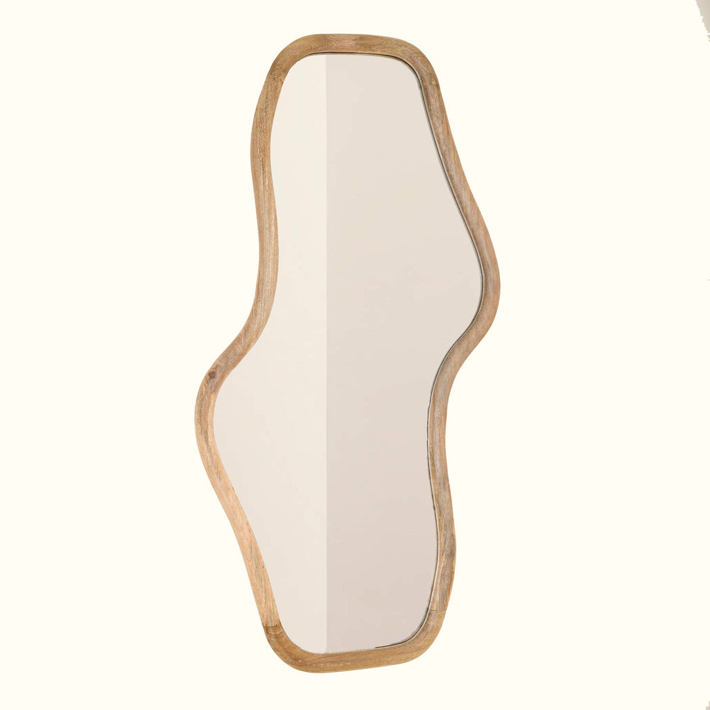 Smooth Curve Mango Wood Wall Mirror 90x170cm
