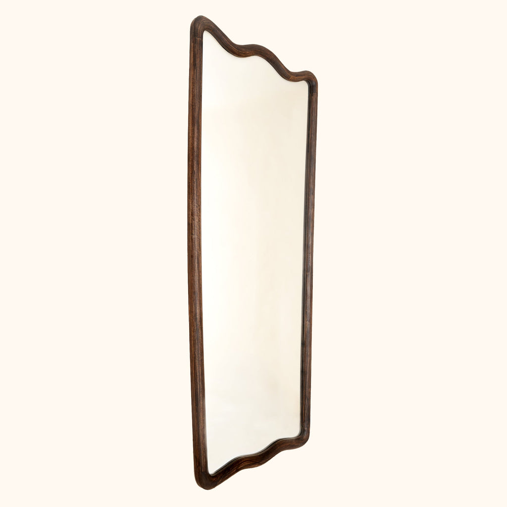 Soft Wave Full Length Mango Wood Mirror 80x180cm
