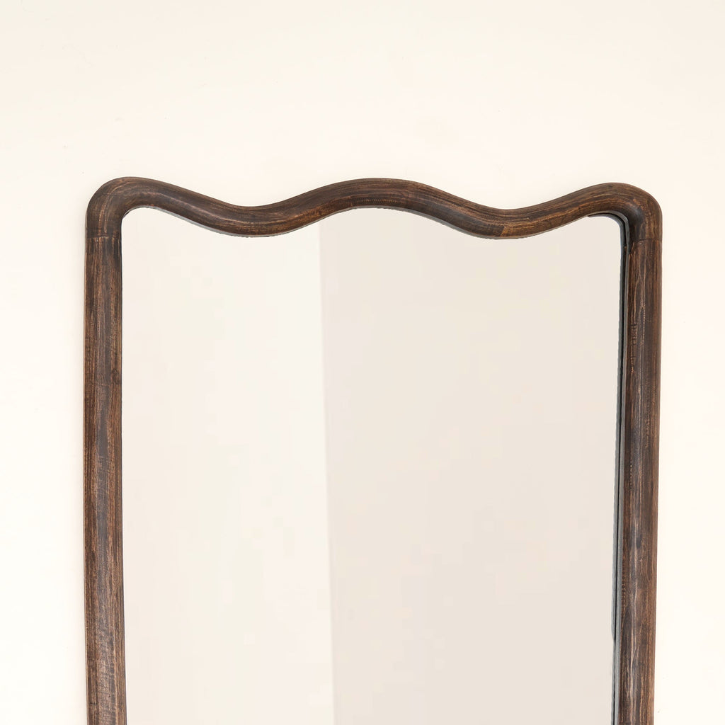 Soft Wave Full Length Mango Wood Mirror 80x180cm