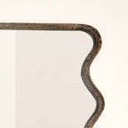 Wave Frame Mirror in Antique Brown Mango Wood 90x180cm