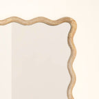 Wavy Rattan Wall Mirror in Mango Wood 90x120cm