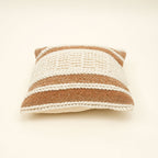 Beige & Ivory Handwoven Decorative Cushion Cover