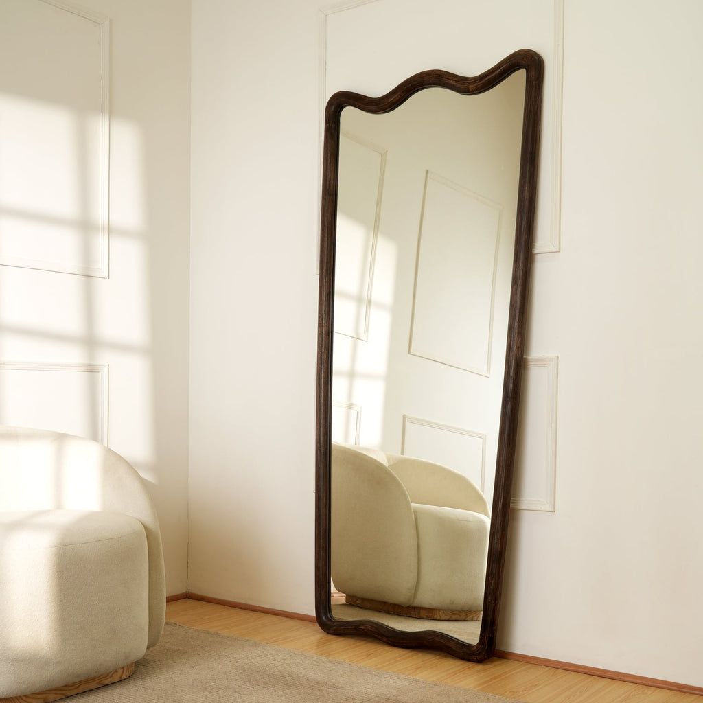 Soft Wave Full Length Mango Wood Mirror 80x180cm