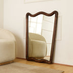 Soft Wave Mango Wood Wall Mirror 75x100cm