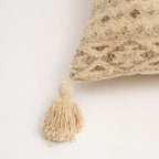 Misty Dune Woven Cushion with Tassels, Beige 45x45 cm