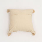 Misty Dune Woven Cushion with Tassels, Beige 45x45 cm