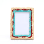 Earth & Aqua Boho Beaded Photo Frame 4x6 Inch