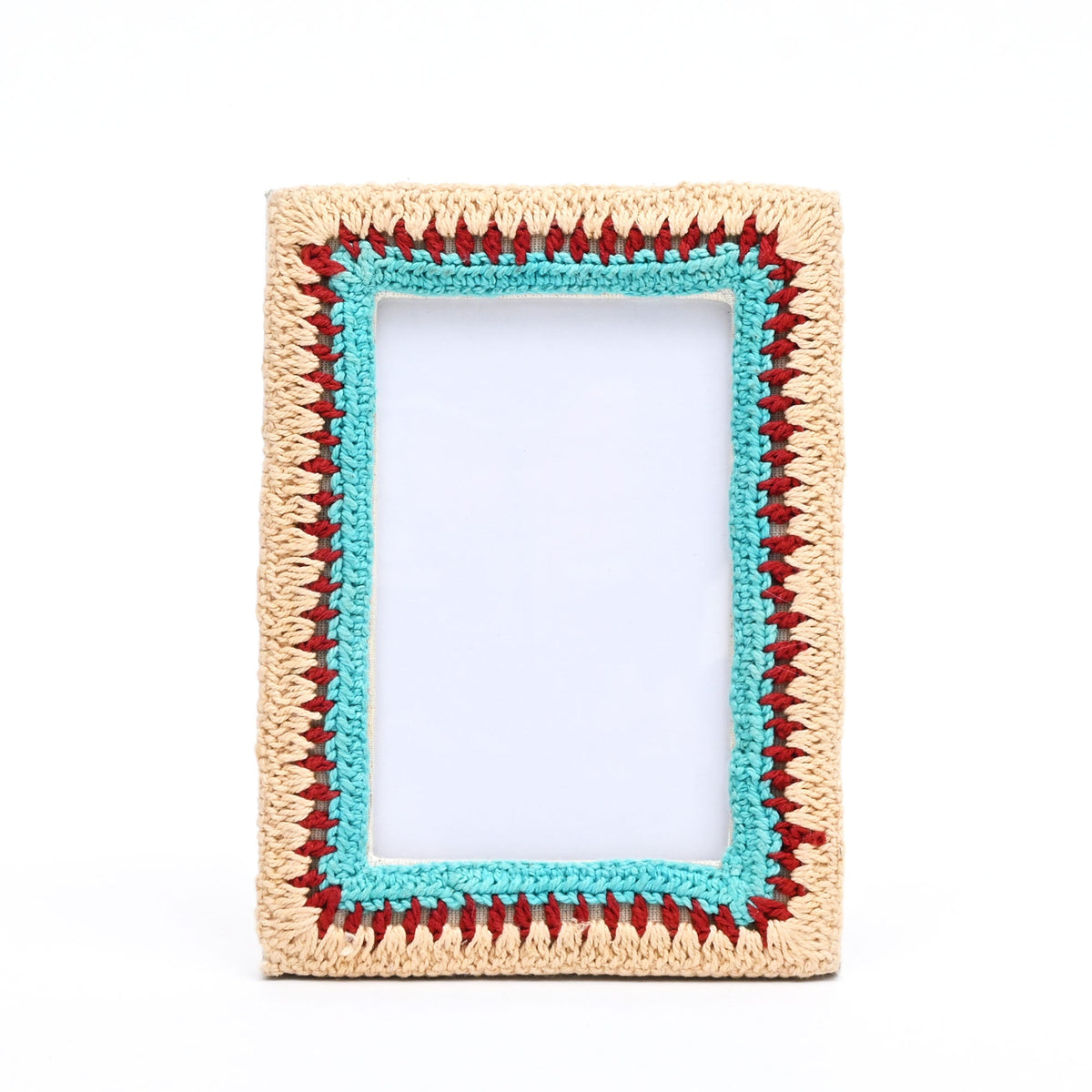 Earth & Aqua Boho Beaded Photo Frame 4x6 Inch