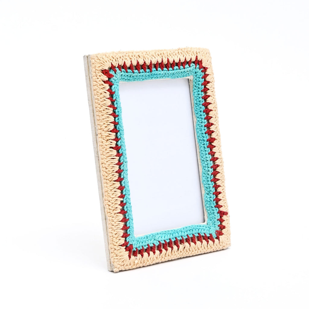 Earth & Aqua Boho Beaded Photo Frame 4x6 Inch