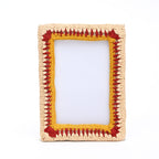 Golden Amber Beaded Photo Frame 4x6 Inch, Artisan
