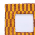 Rustic Brown Beaded Photo Frame 4x4 Inch