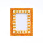 Sandstone Striped Photo Frame 5x7 Inch, Yellow & Beige