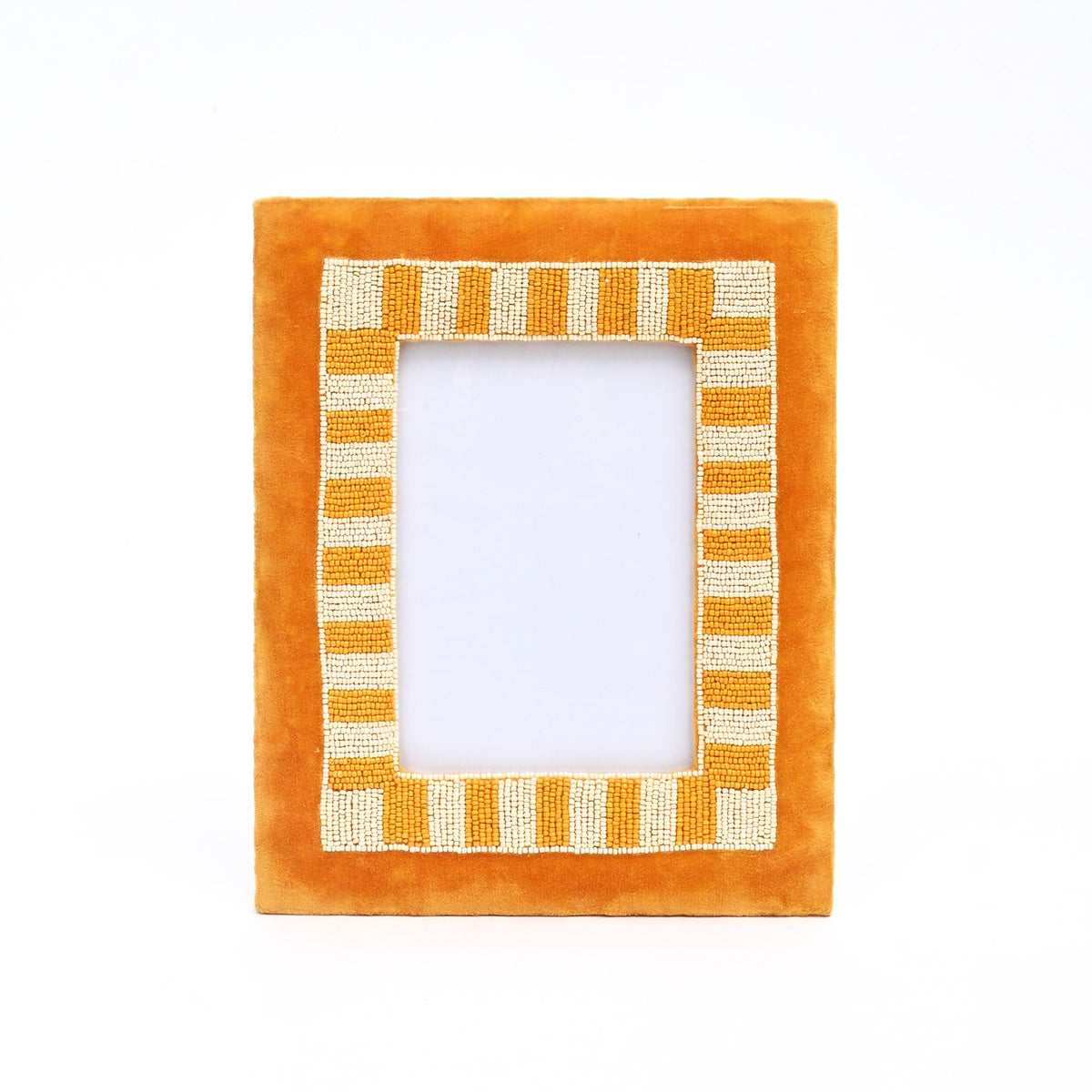 Sandstone Striped Photo Frame 5x7 Inch, Yellow & Beige
