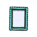 Sage Serenity Crochet Photo Frame 5x7 Inch, Green