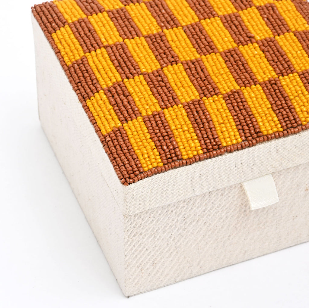 Royal Heritage Multi-Coloured Beaded Keepsake Box 5x5x3