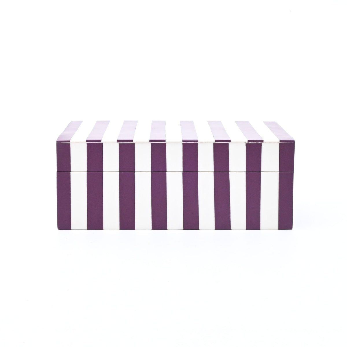 Purple Striped Resin Storage Box Glossy MDF