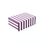 Purple Striped Resin Storage Box Glossy MDF
