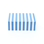 Blue Striped Resin Storage Box 17cm Glossy MDF