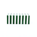 Green Striped Resin Storage Box Glossy MDF