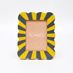 Yellow & Grey Scallop Resin Photo Frame 5x7 Inch