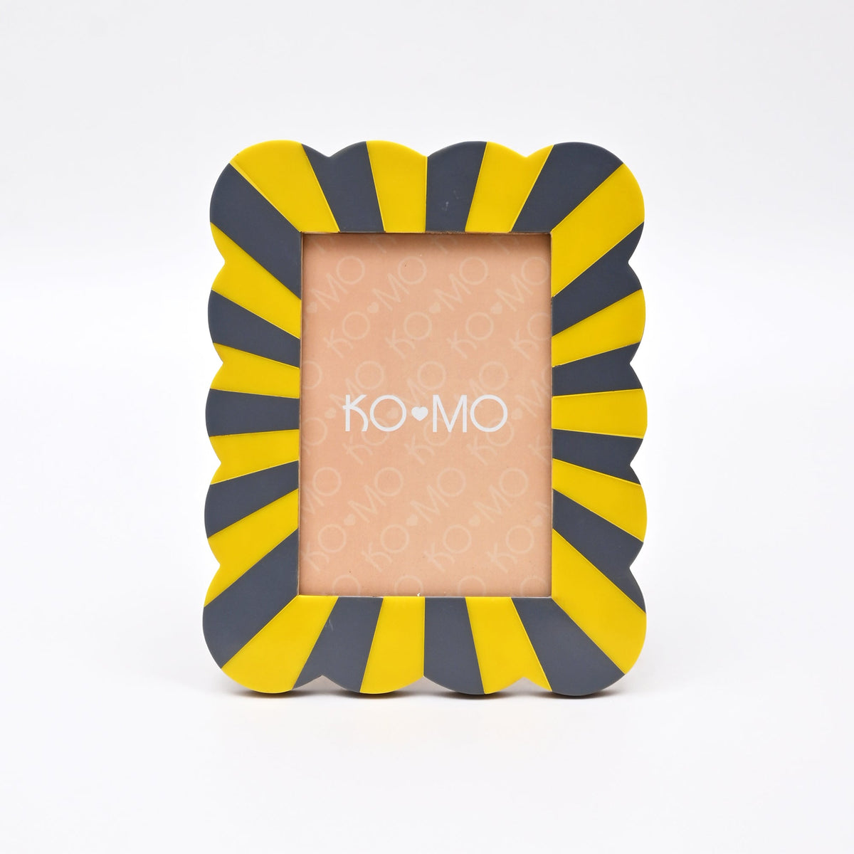 Yellow & Grey Scallop Resin Photo Frame 5x7 Inch