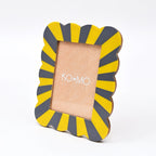 Yellow & Grey Scallop Resin Photo Frame 5x7 Inch