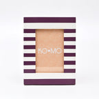 Purple Striped Resin Photo Frame 4x6 Inch