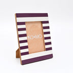 Purple Striped Resin Photo Frame 4x6 Inch