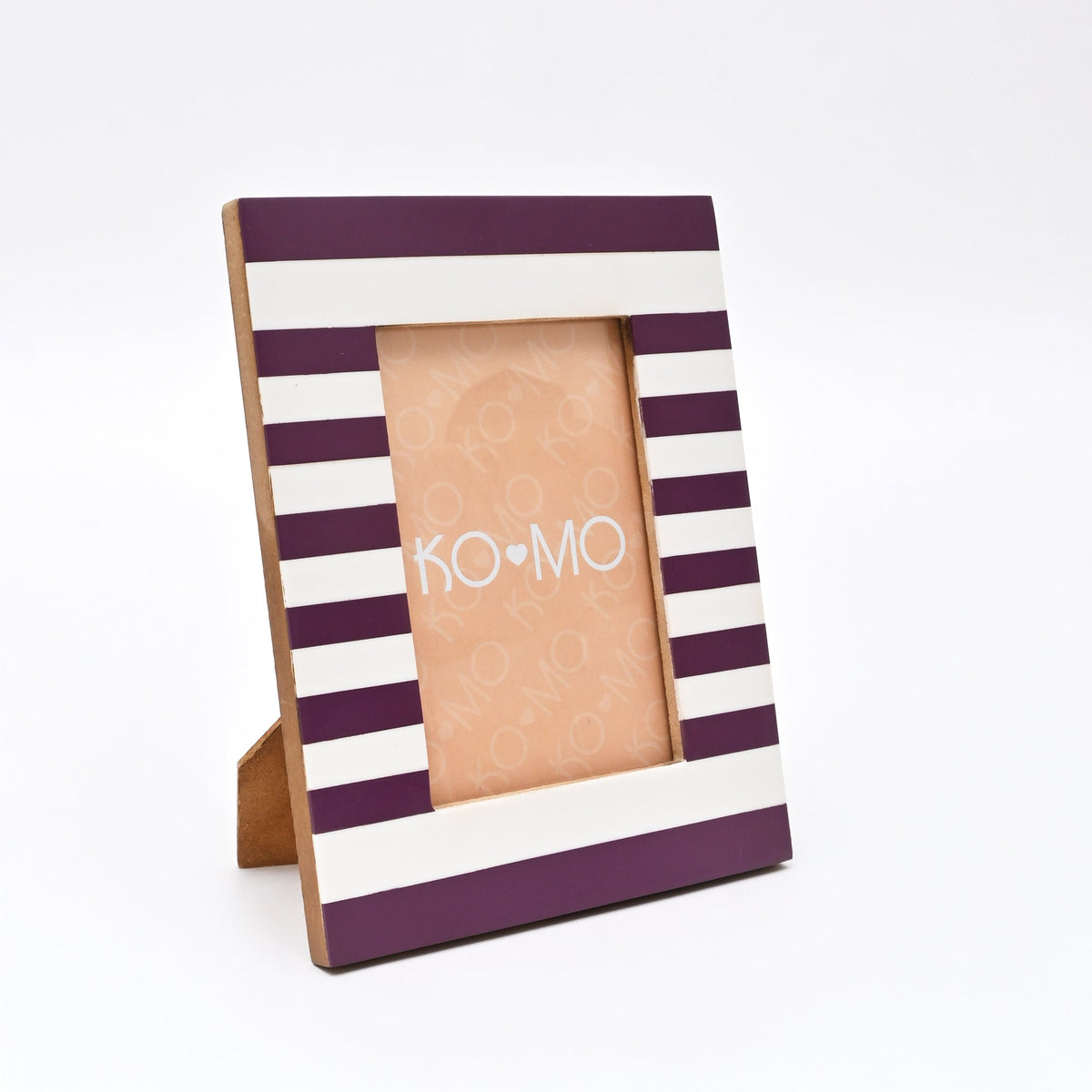 Purple Striped Resin Photo Frame 4x6 Inch