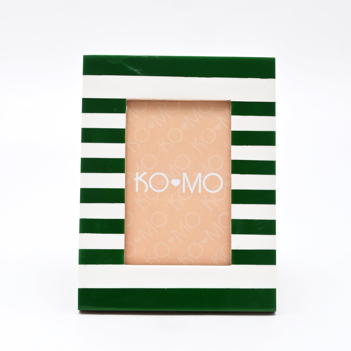 Green Striped Resin Photo Frame 4x6 Inch