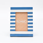 Blue Striped Resin Photo Frame 4x6 Inch